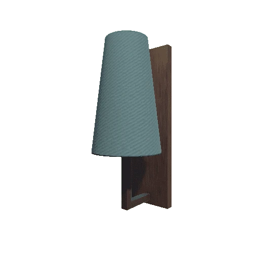 Wall Lamp 001 (Torquoise Fabric Cone)